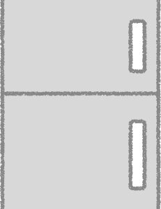 冷蔵庫 イラスト グレー シンプル 無料