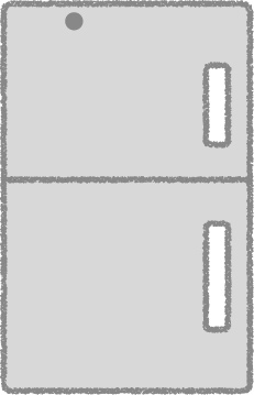 冷蔵庫 イラスト グレー シンプル 無料
