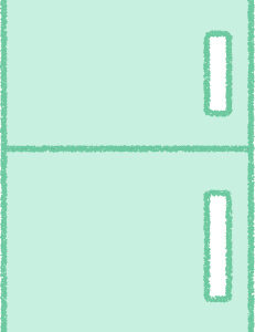 冷蔵庫 イラスト ミント シンプル 無料