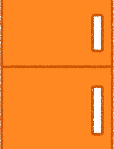 冷蔵庫 イラスト オレンジ シンプル 無料
