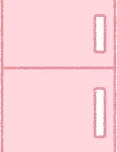 冷蔵庫 イラスト ピンク シンプル 無料