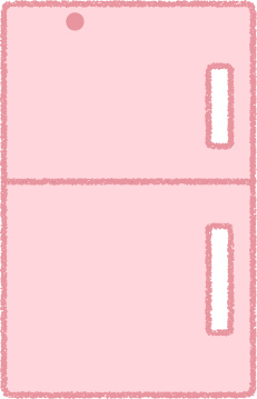 冷蔵庫 イラスト ピンク シンプル 無料