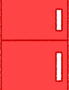 冷蔵庫 イラスト レッド シンプル 無料