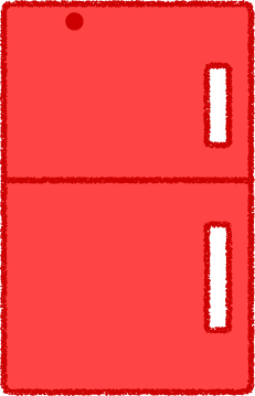 冷蔵庫 イラスト レッド シンプル 無料