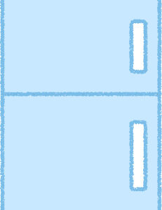 冷蔵庫 イラスト スカイブルー シンプル 無料