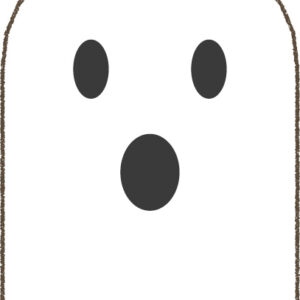 おばけ イラスト 白 ハロウィン シンプル クレヨン風 かわいい おたより 資料 無料