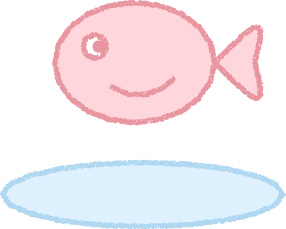 金魚 イラスト ピンク 夏 シンプル クレヨン風 かわいい おたより 資料 無料
