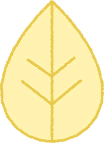 濡れた葉っぱ イラスト 黄色 梅雨 シンプル クレヨン風 かわいい おたより 資料 無料