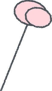 マシュマロ イラスト クレヨン風 ピンク お菓子 無料