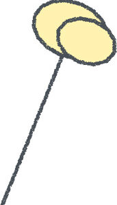 マシュマロ イラスト クレヨン風 イエロー お菓子 無料