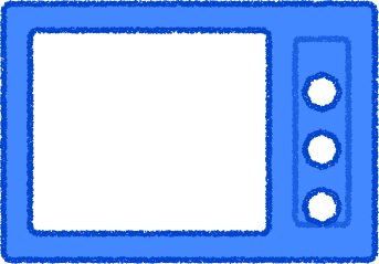 電子レンジ イラスト ブルー シンプル 無料