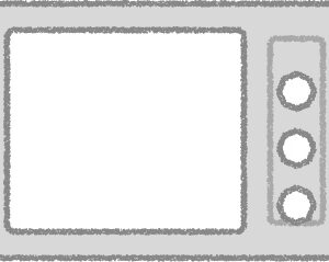 電子レンジ イラスト グレー シンプル 無料