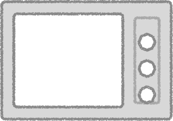 電子レンジ イラスト グレー シンプル 無料