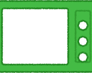 電子レンジ イラスト グリーン シンプル 無料
