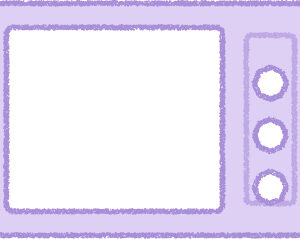 電子レンジ イラスト ラベンダー シンプル 無料