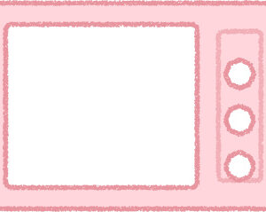 電子レンジ イラスト ピンク シンプル 無料
