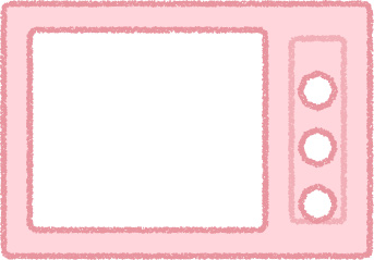 電子レンジ イラスト ピンク シンプル 無料