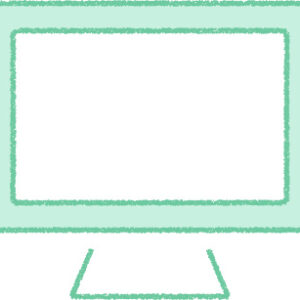 パソコンモニター イラスト ミント シンプル 無料