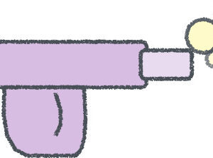 スタートピストル イラスト クレヨン風 無料
