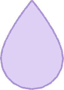 雨粒 イラスト ラベンダー 梅雨 シンプル クレヨン風 かわいい おたより 資料 無料