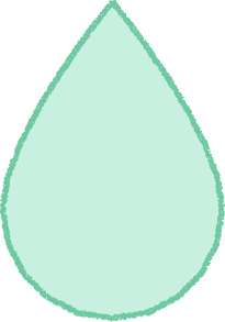 雨粒 イラスト ミント 梅雨 シンプル クレヨン風 かわいい おたより 資料 無料