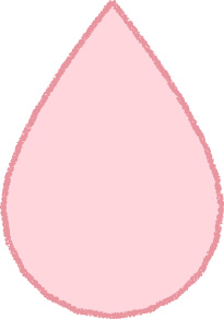 雨粒 イラスト ピンク 梅雨 シンプル クレヨン風 かわいい おたより 資料 無料