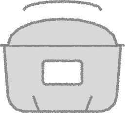 炊飯器 イラスト グレー シンプル 無料