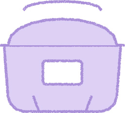 炊飯器 イラスト ラベンダー シンプル 無料