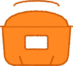 炊飯器 イラスト オレンジ シンプル 無料