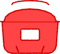 炊飯器 イラスト レッド シンプル 無料