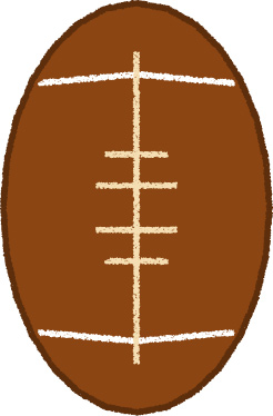 ラグビー イラスト シンプル クレヨン風 かわいい スポーツ 無料