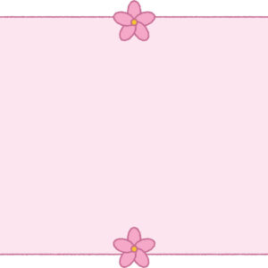 桜フレーム イラスト ピンク 春 シンプル クレヨン風 かわいい おたより 資料 無料