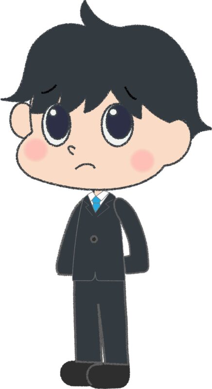サラリーマン イラスト 悩む 困り顔 ビジネス 無料