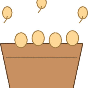 節分の豆 イラスト 茶色 シンプル クレヨン風 かわいい おたより 資料 無料