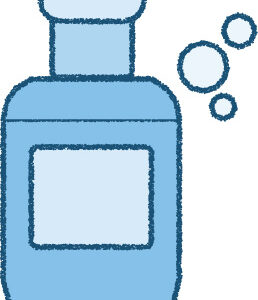 シャンプーボトル イラスト ブルー シンプル 無料