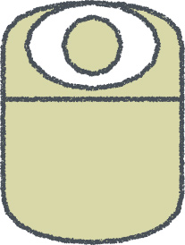 寝袋 イラスト クレヨン風 カーキ キャンプ 無料