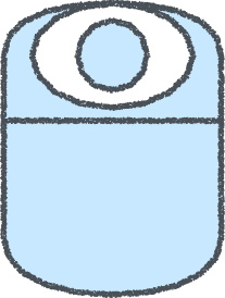 寝袋 イラスト クレヨン風 スカイブルー キャンプ 無料