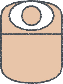 寝袋 イラスト クレヨン風 テラコッタ キャンプ 無料