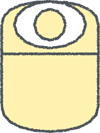 寝袋 イラスト クレヨン風 イエロー キャンプ 無料