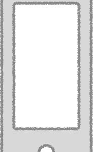 スマートフォン イラスト グレー シンプル 無料