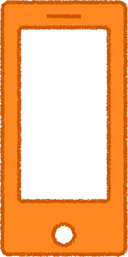 スマートフォン イラスト オレンジ シンプル 無料
