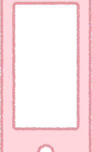 スマートフォン イラスト ピンク シンプル 無料