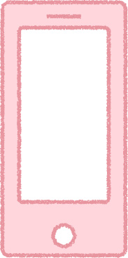 スマートフォン イラスト ピンク シンプル 無料