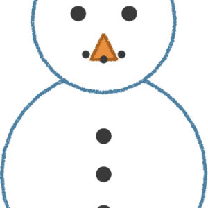 雪だるま イラスト 白 冬 シンプル クレヨン風 かわいい おたより 資料 無料