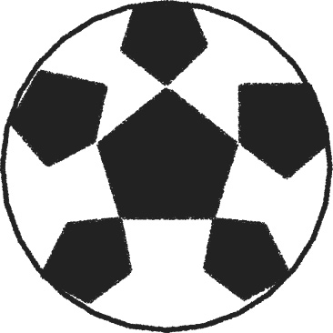 サッカー イラスト シンプル クレヨン風 かわいい スポーツ 運動会 無料