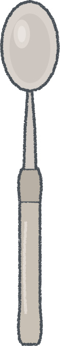 スプーン（洋食器） イラスト クレヨン風 無料