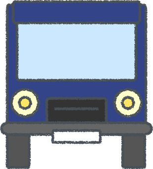 トラック イラスト クレヨン風 ネイビー 正面 無料