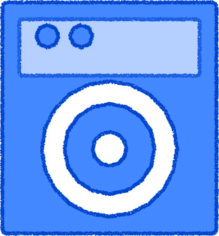 洗濯機 イラスト ブルー シンプル 無料