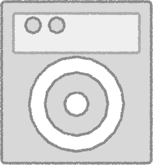 洗濯機 イラスト グレー シンプル 無料