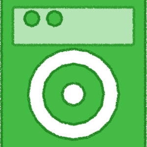 洗濯機 イラスト グリーン シンプル 無料